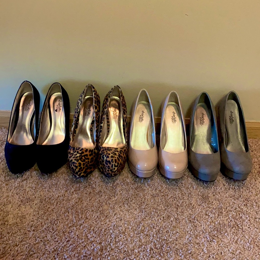 4 Charlotte Russe Heels size 7
